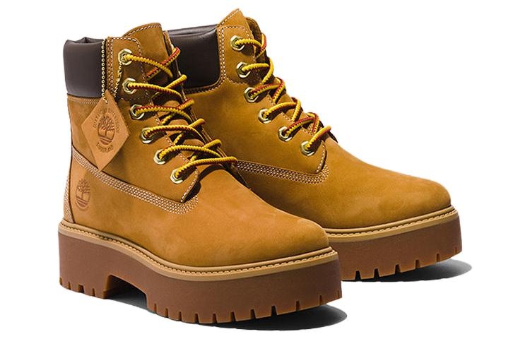(WMNS) Timberland Stone Steet 6 Inch Premium Platform Waterproof Boots 'Wheat Nubuck' A5RJD - 3