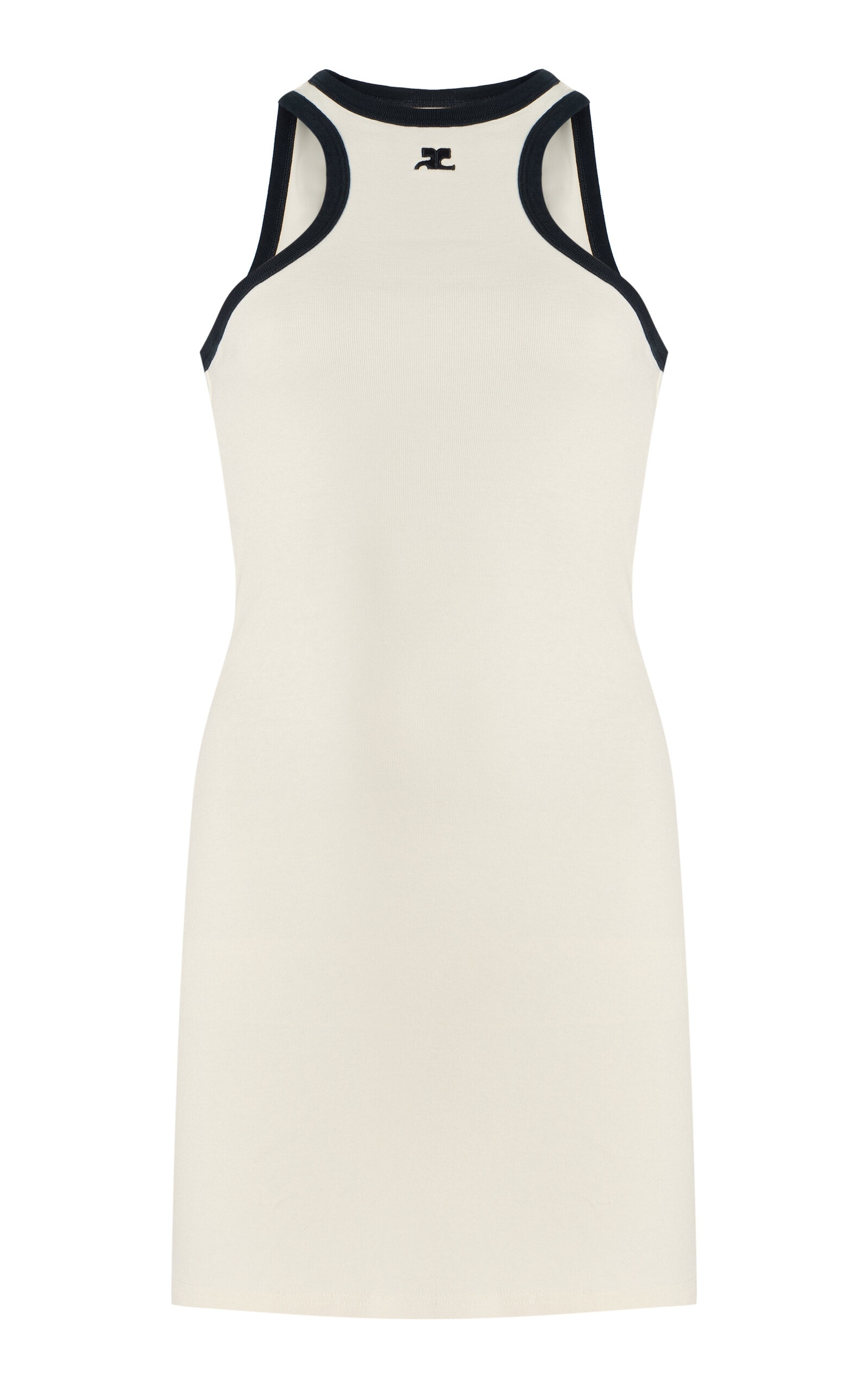 Ribbed-Cotton Mini Tank Dress white - 1