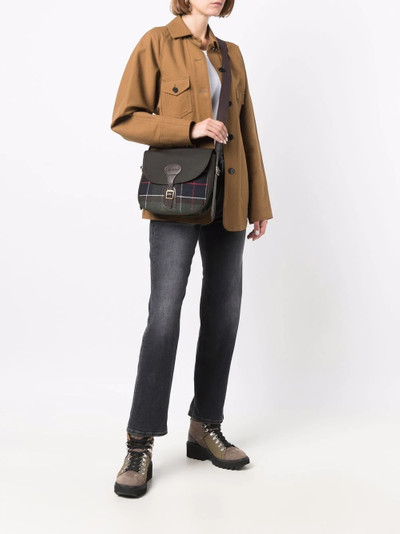 Barbour check-print satchel bag outlook