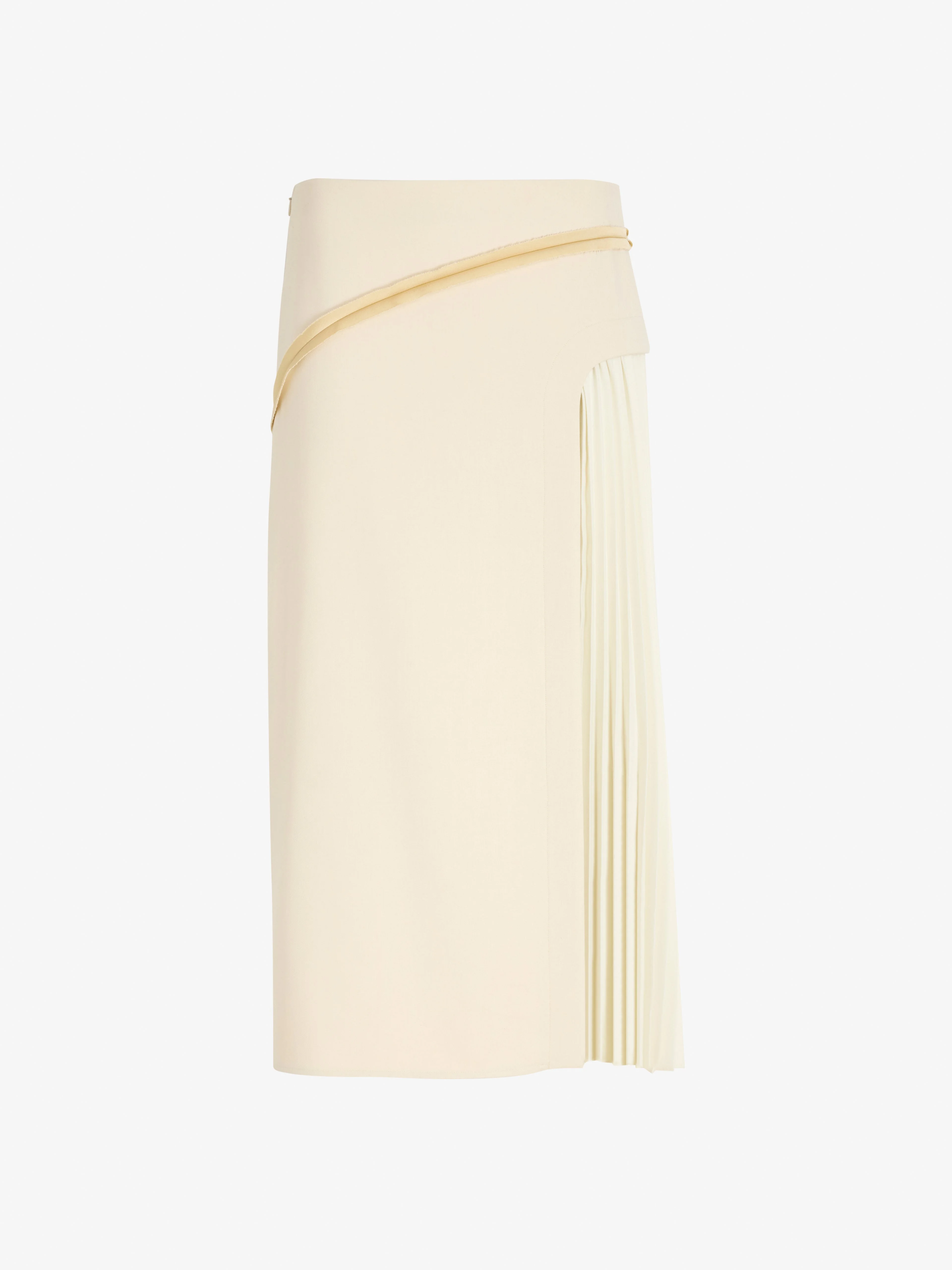 Justine Skirt in Bonded Wool Satin - 1