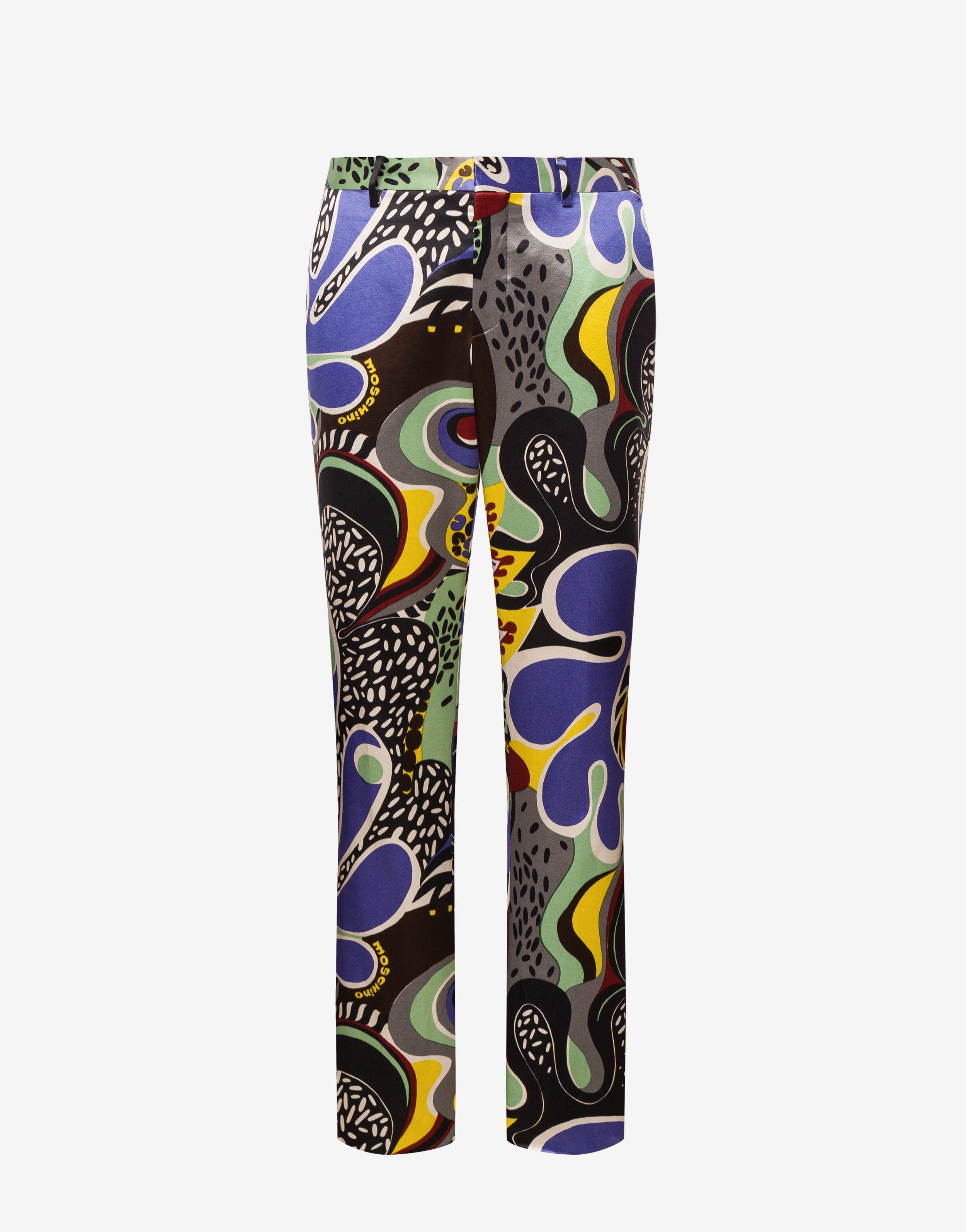PSYCHEDELIC PRINT COTTON AND VISCOSE TROUSERS - 1