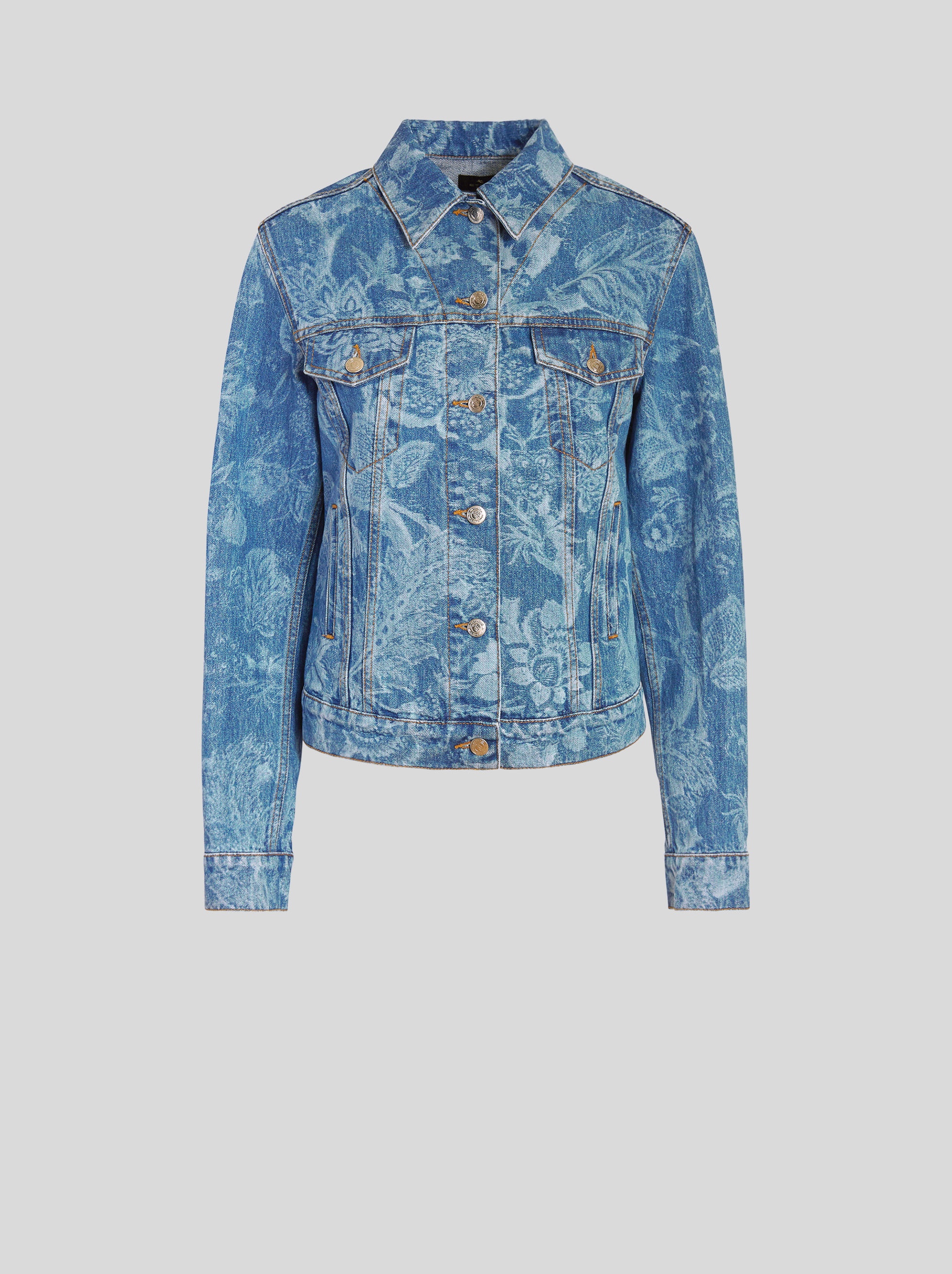 FLORAL DENIM JACKET - 1