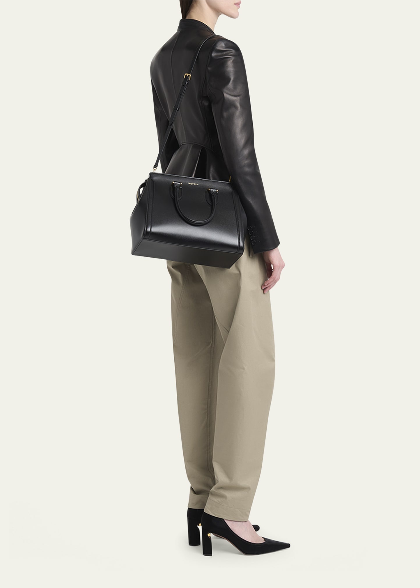 Birdee Large Leather Shoulder Bag - 6