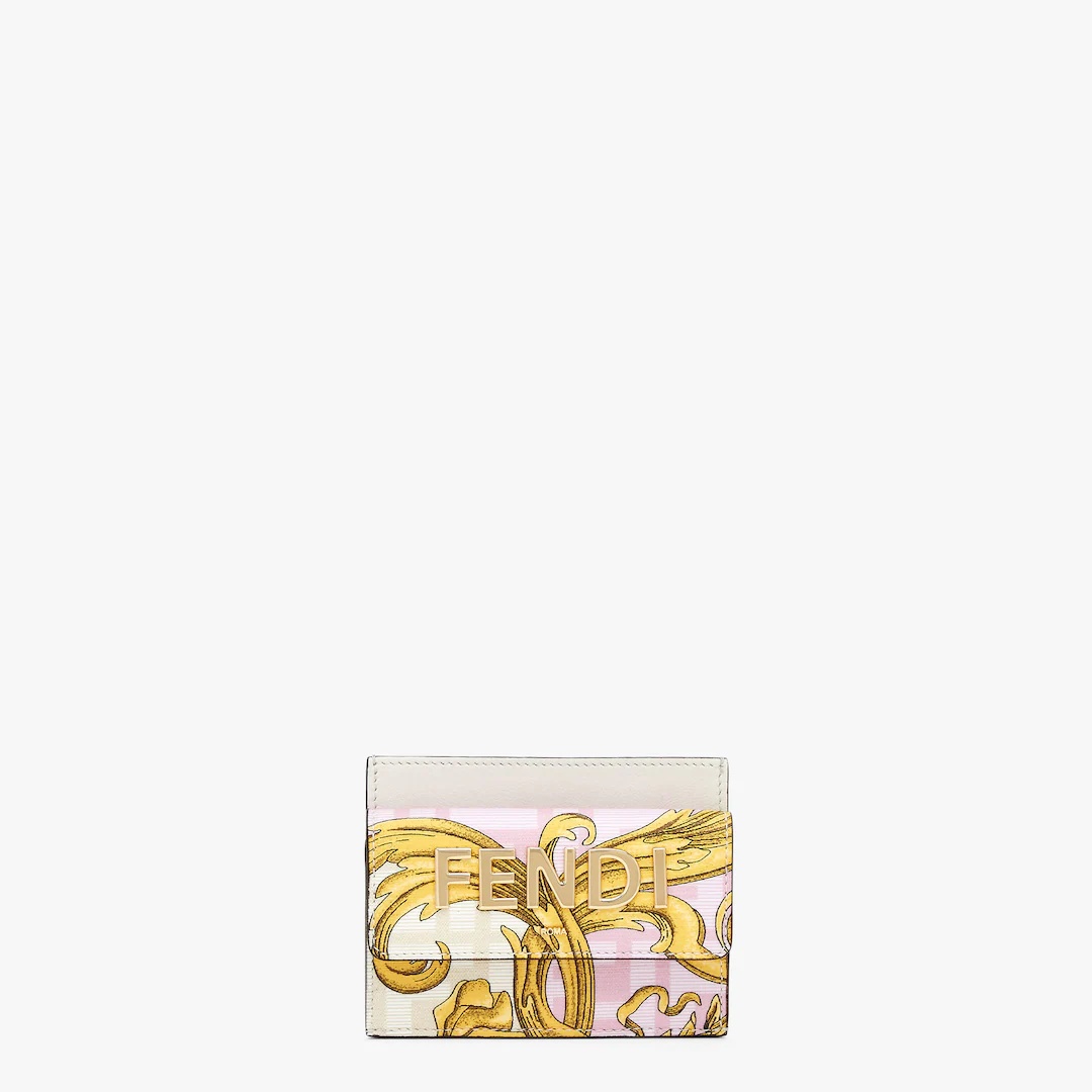 Fendace card holder in multicolor fabric - 1