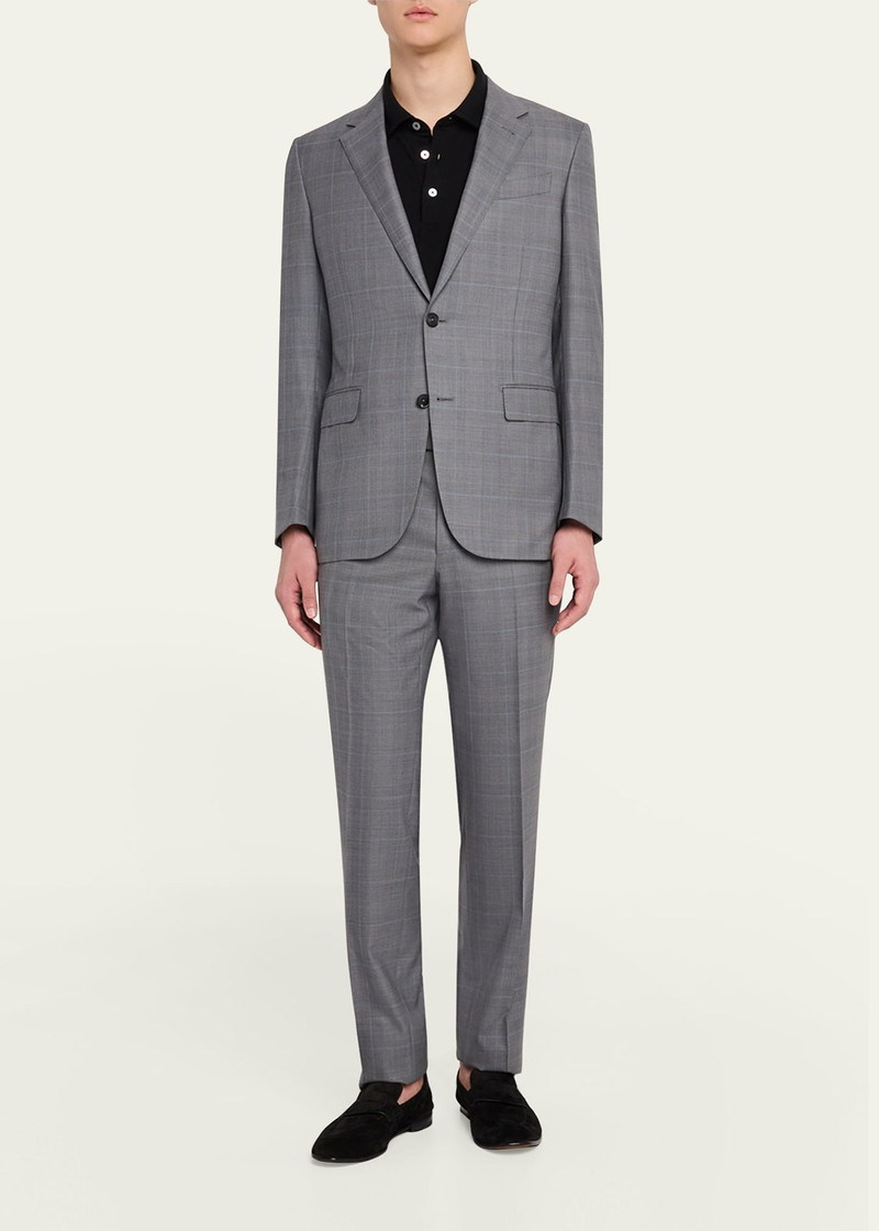 ZEGNA Men's 15milmil15 Wool Plaid Suit outlook