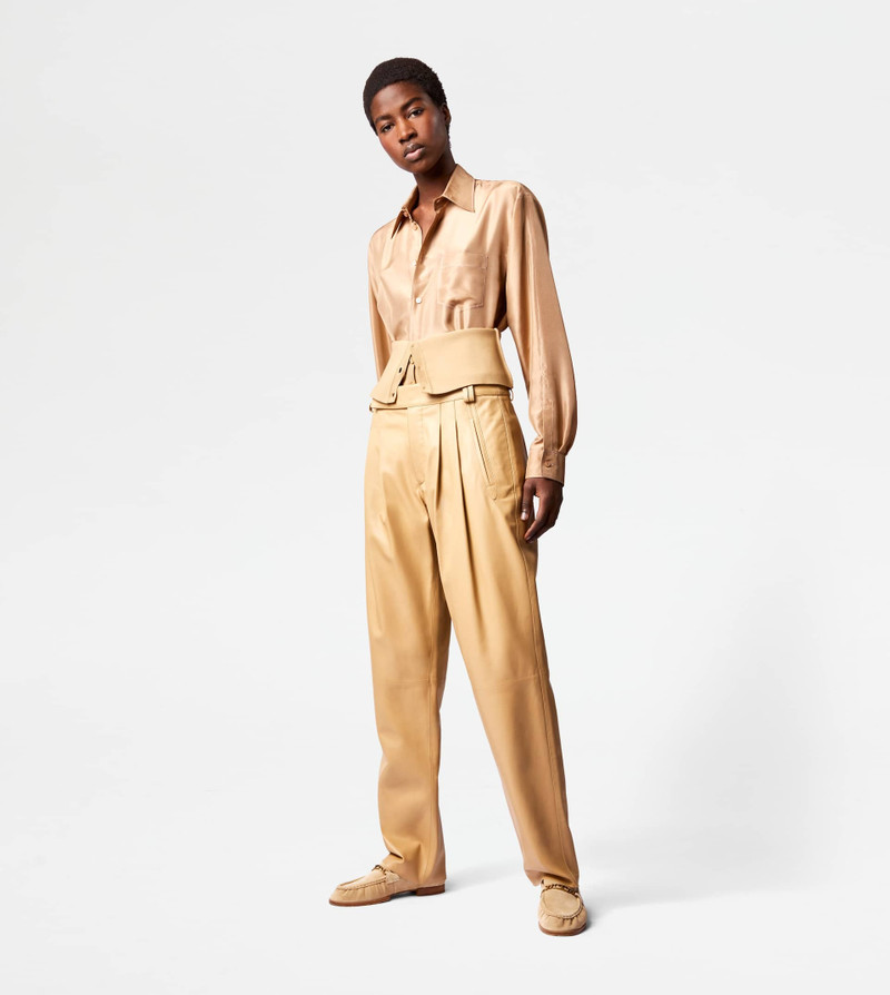 Tod's SHIRT IN SILK - BROWN outlook