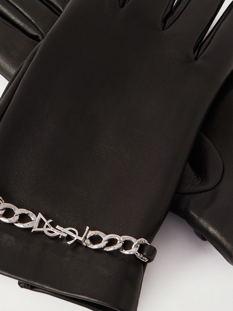 SAINT LAURENT Leather Gloves outlook