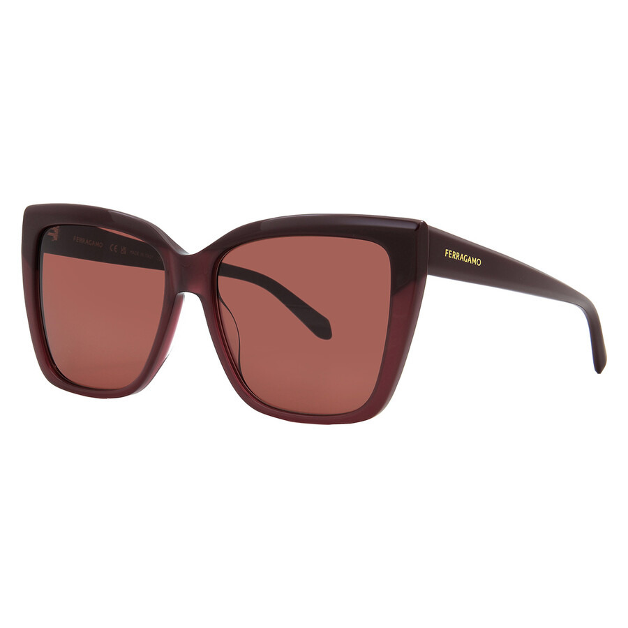 Ferragamo Grey Gradient Cat Eye Ladies Sunglasses SF1102S 606 58 - 2