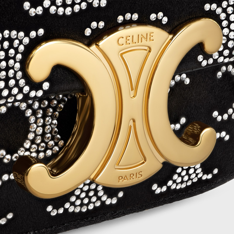 MINI CHAIN CLAUDE in SATIN WITH TRIOMPHE STRASS 5