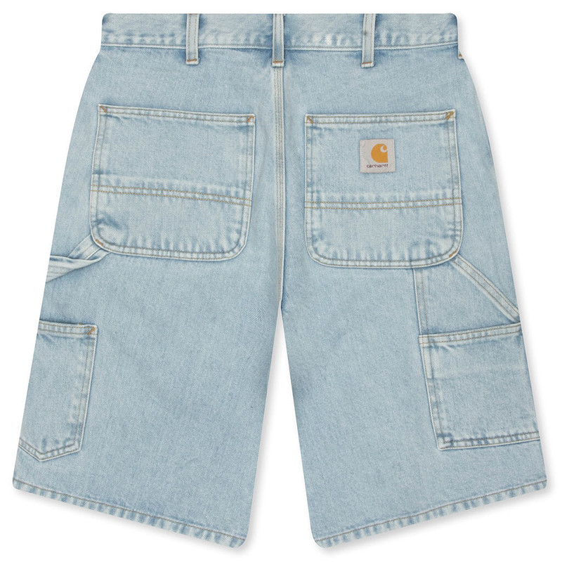 Carhartt WIP SINGLE KNEE SHORT - BLUE HEAVY STONE BLEACHED outlook
