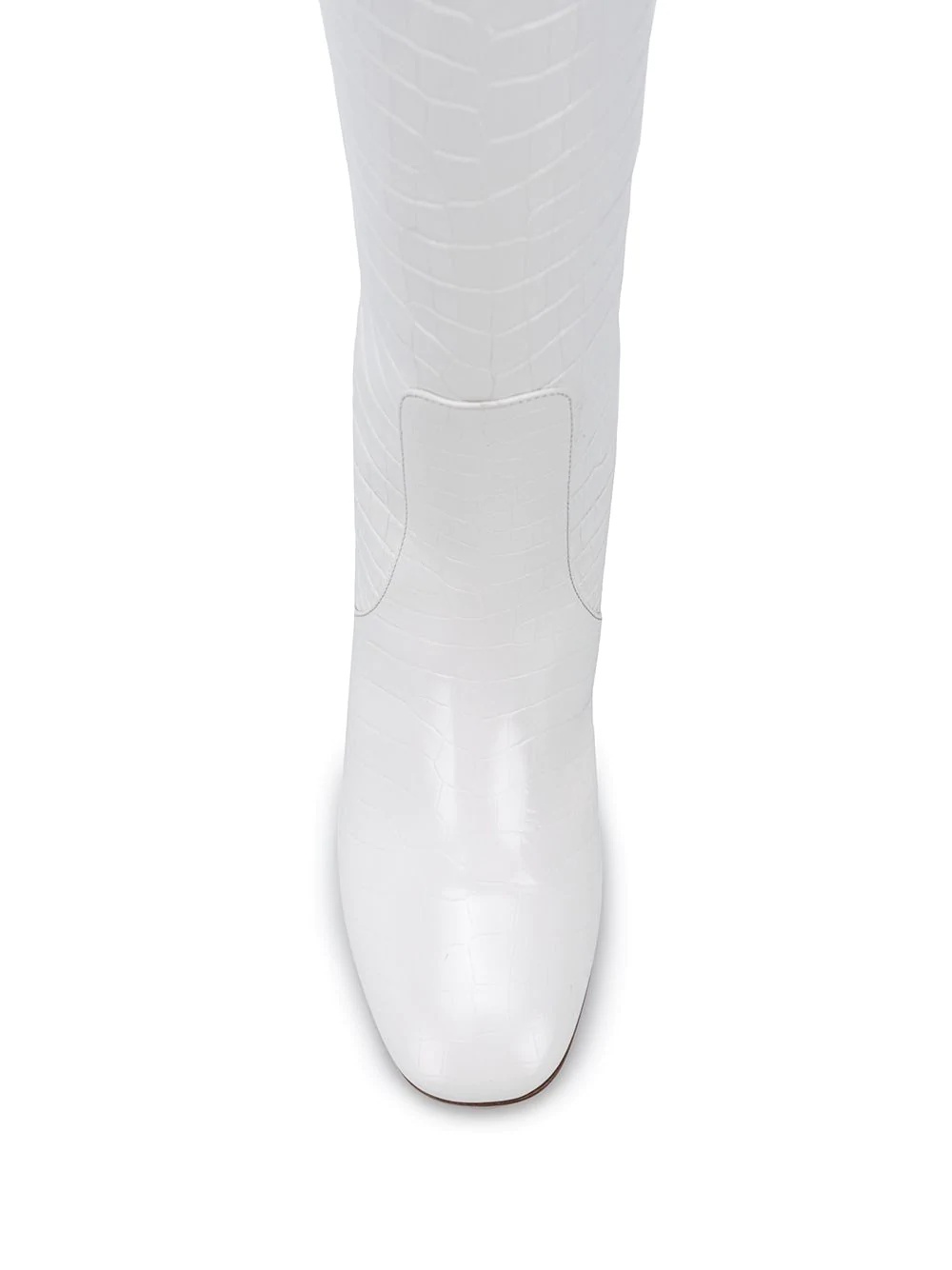 crocodile-effect knee-high 75mm boots - 4