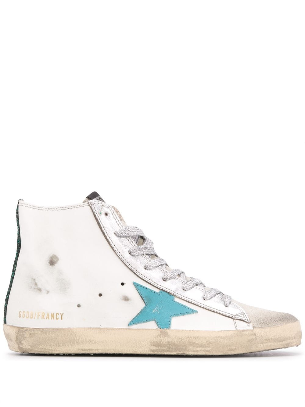 distressed high top sneakers - 1