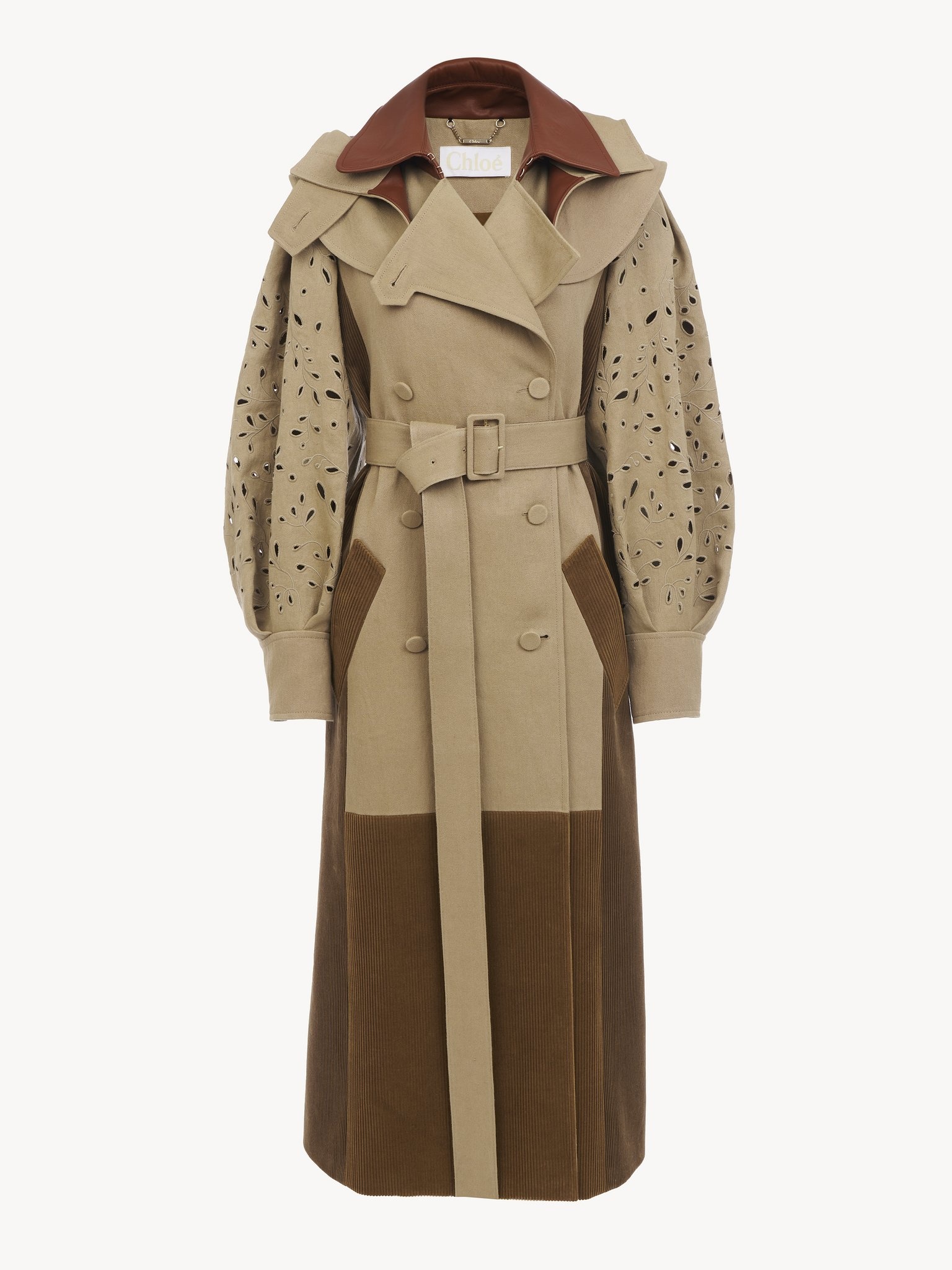 HOODED TRENCH COAT - 4