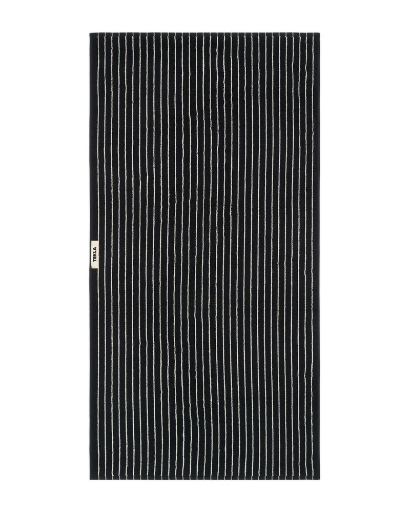 TEKLA Tekla Terry Bath Towel Black Stripes outlook