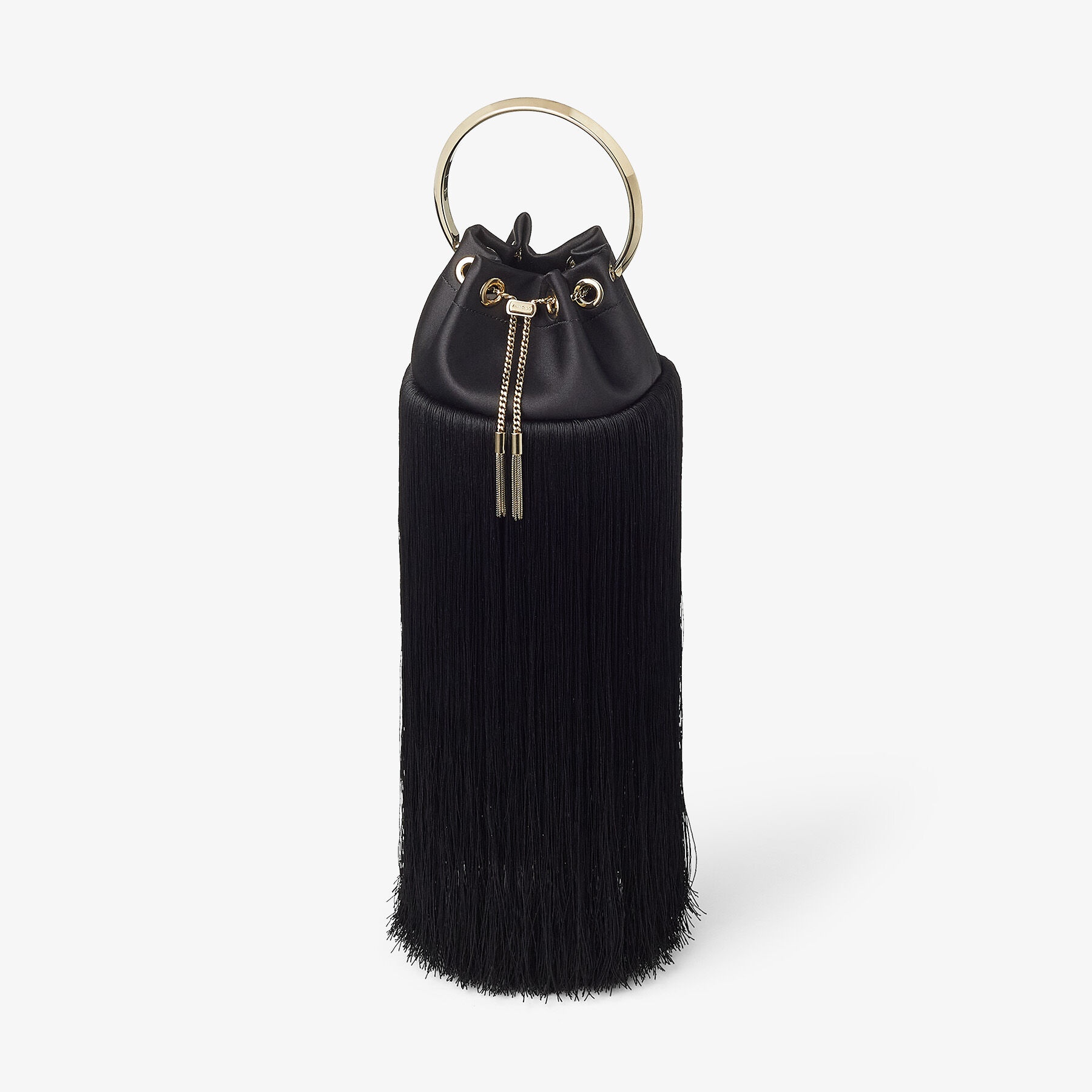 Bon Bon
Black Satin Bag with Fringes - 4