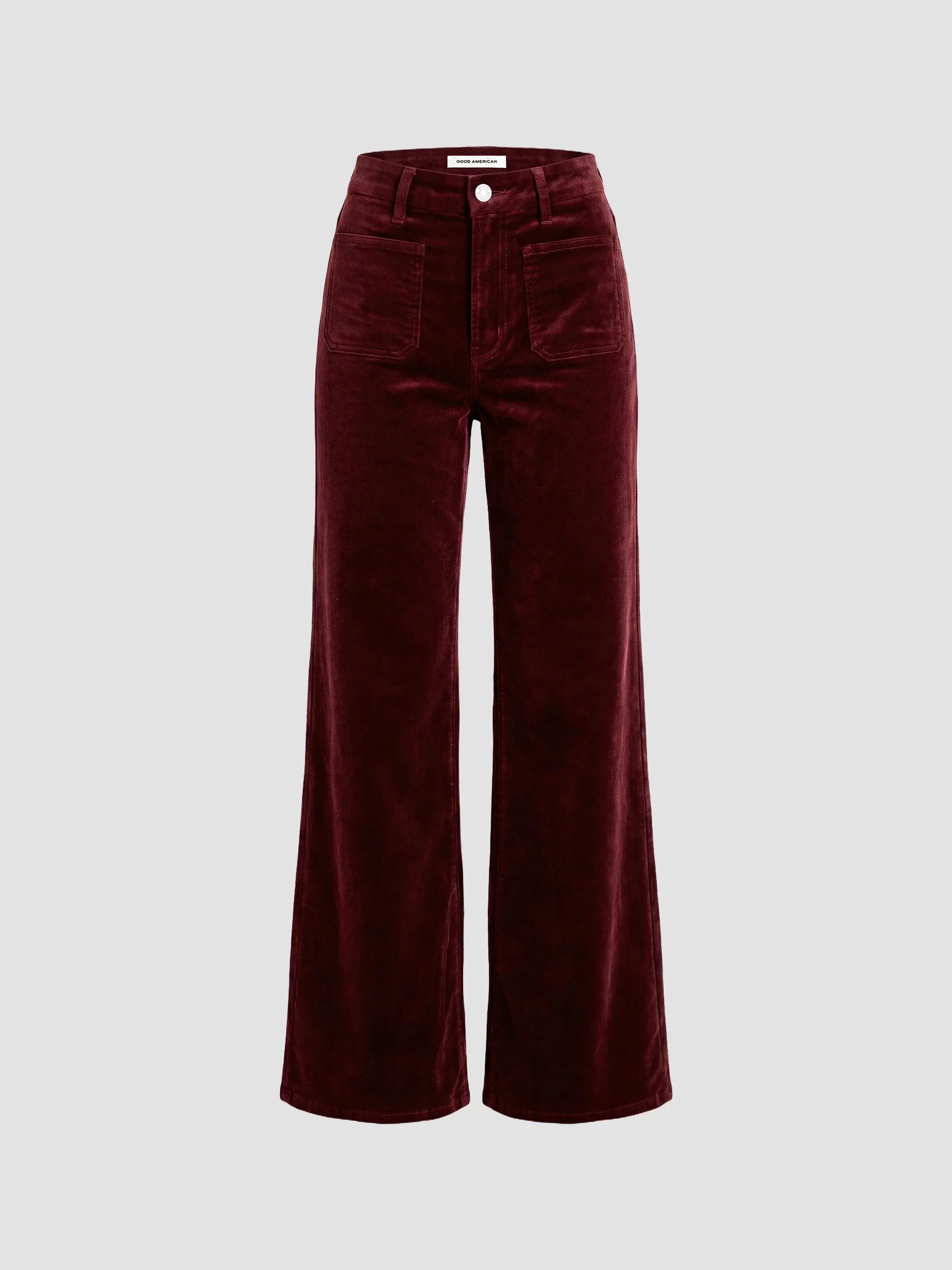 Women's Velvet Good Waist Palazzo Jeans - Berry Noir - 1