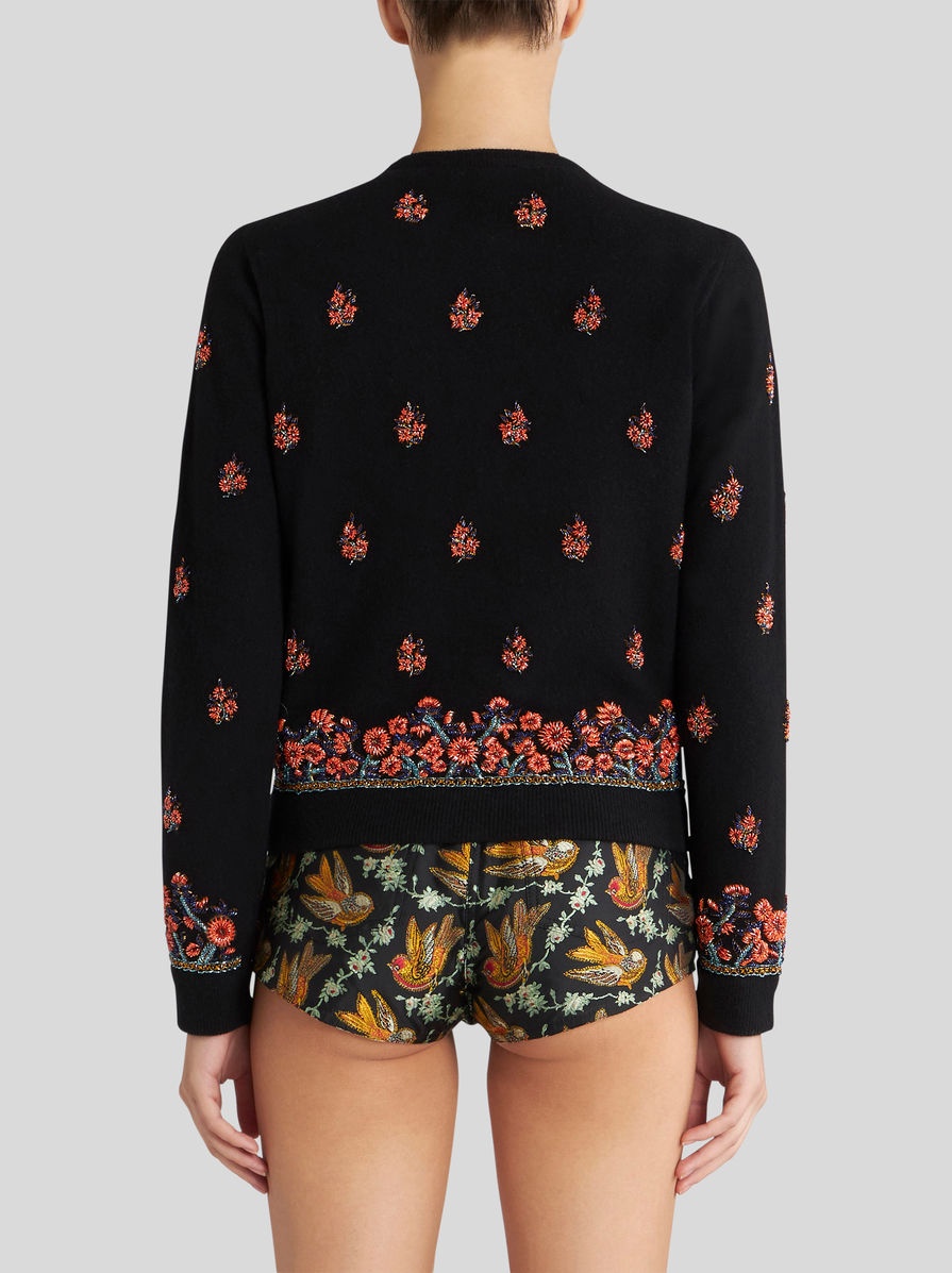 WOOL AND CASHMERE CARDIGAN WITH EMBROIDERY - 5