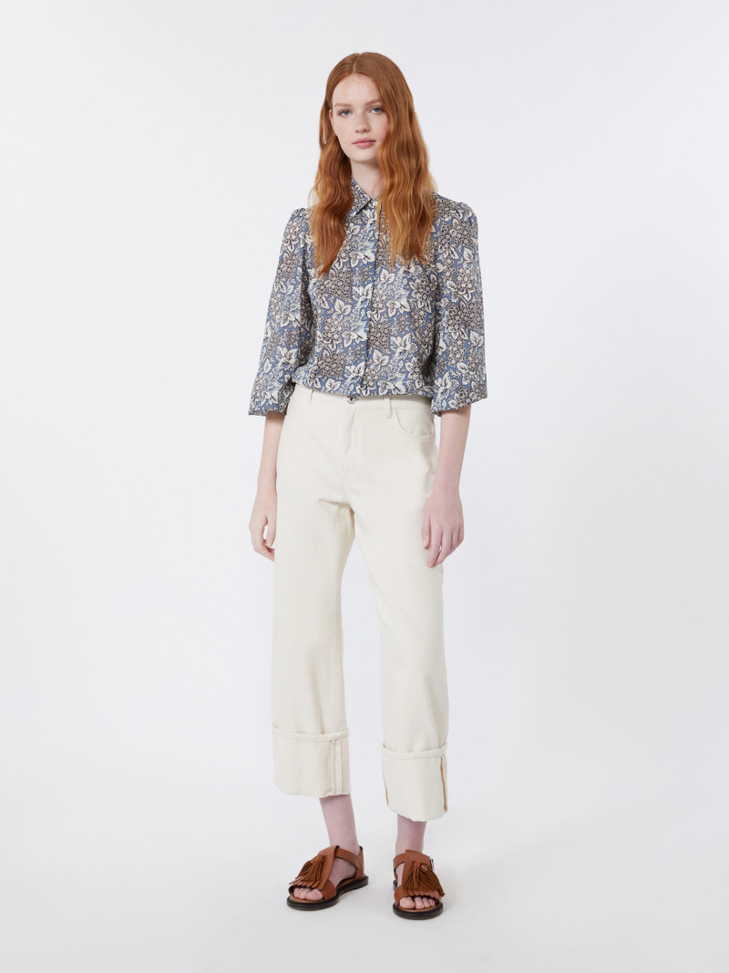 WEEKEND Max Mara Cotton voile shirt - NAVY outlook