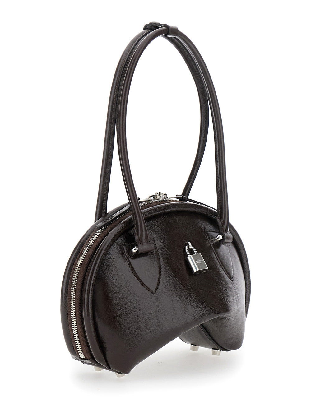 Acne Studios Women Black Handbag With Two Top Handles And Logo Plaque On The Front In Leather Woman - 3