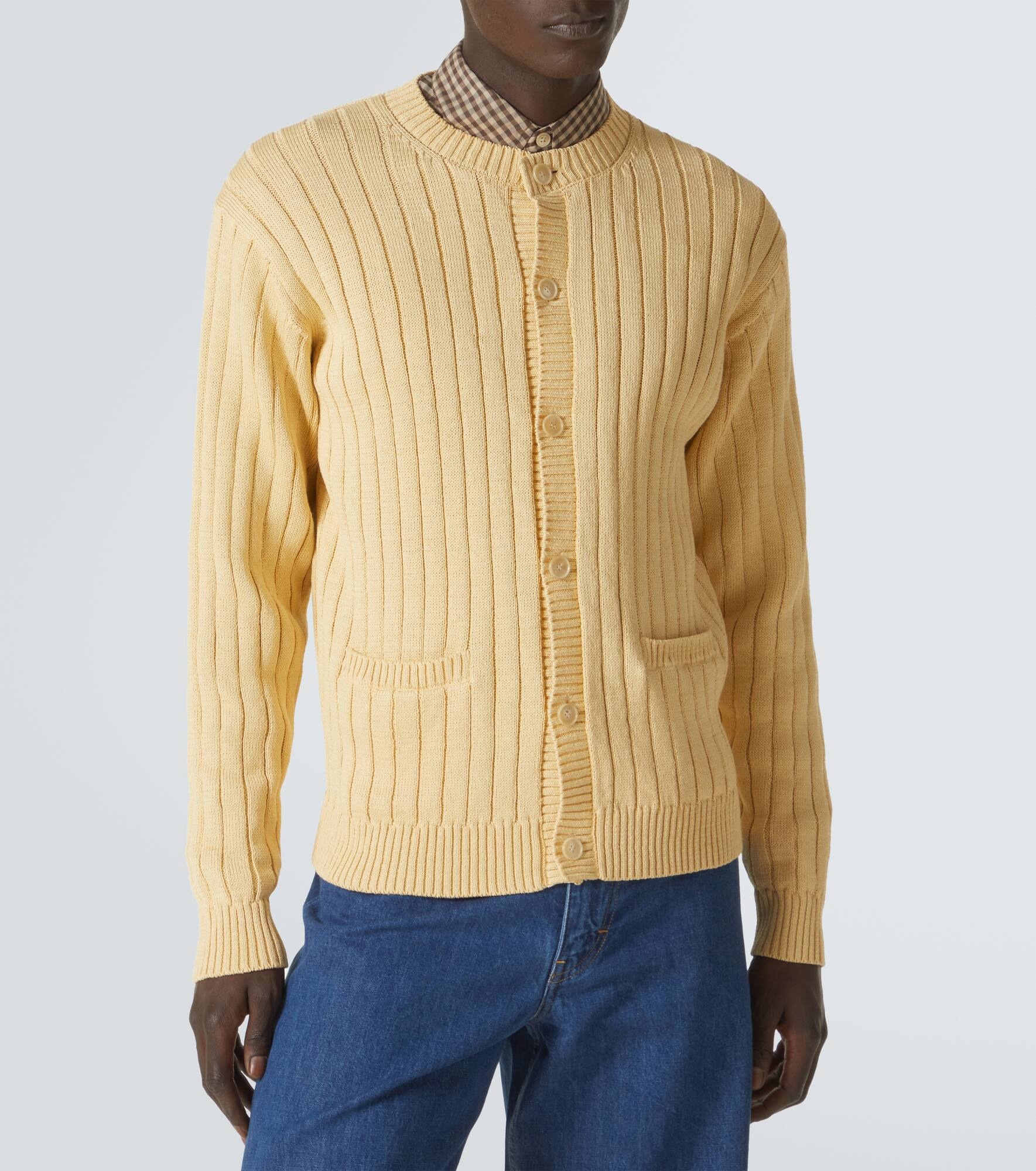 Ribbed-knit cotton cardigan - 3