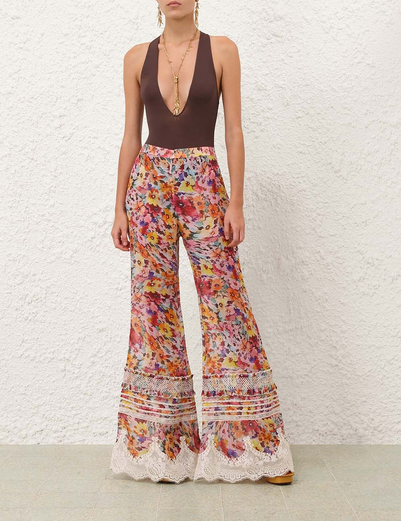 Zimmermann LUNA SHIRRED FLARE PANT outlook