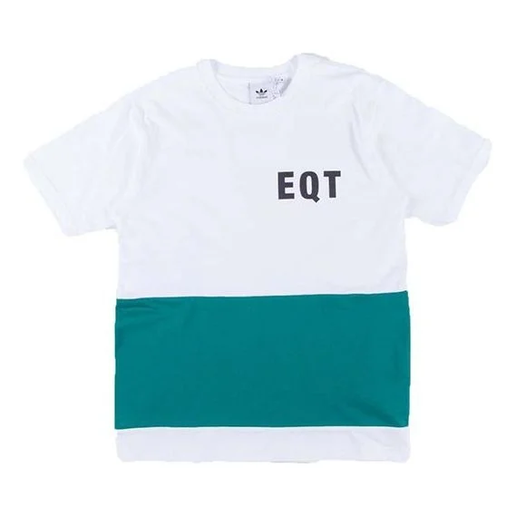 adidas originals EQT Colorblock Round Neck Short Sleeve White Green Colorblock DH5230 - 1