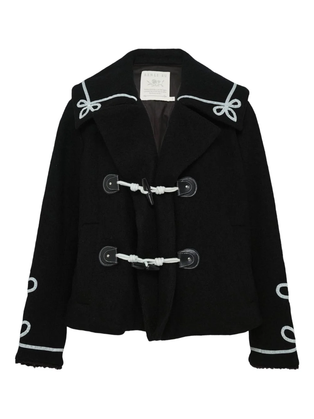 lace hem linen skirt - 1