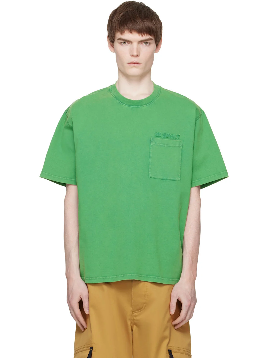 Green Cotton 'Marni Patches' T-shirt - 1