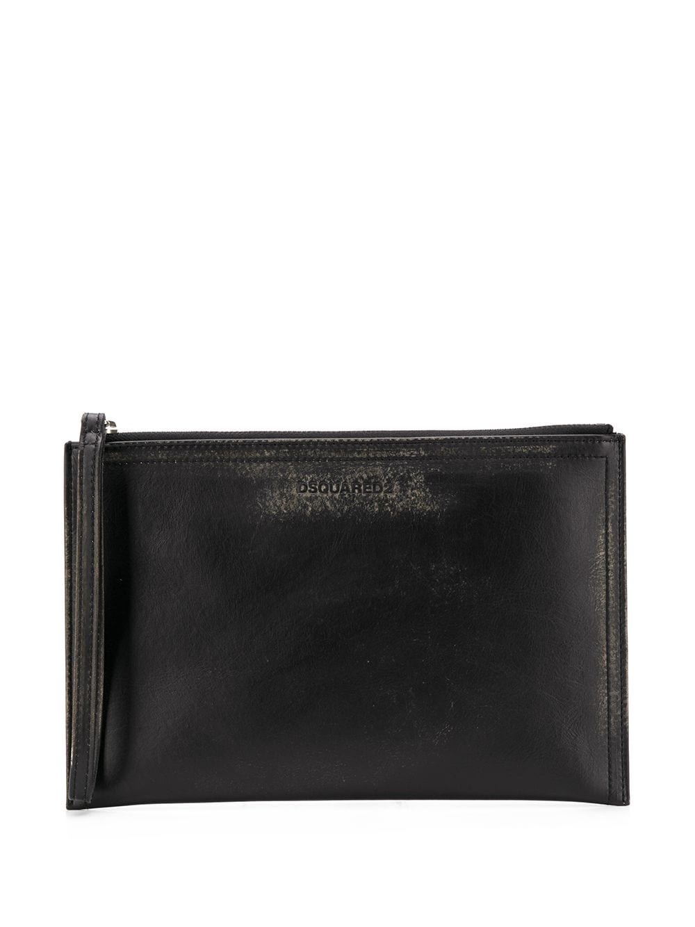 worn-effect zip pouch - 1