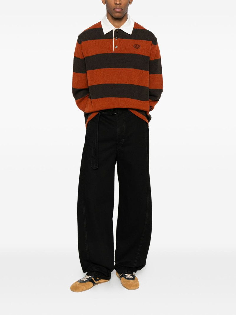 BODE striped-collared polo shirt outlook