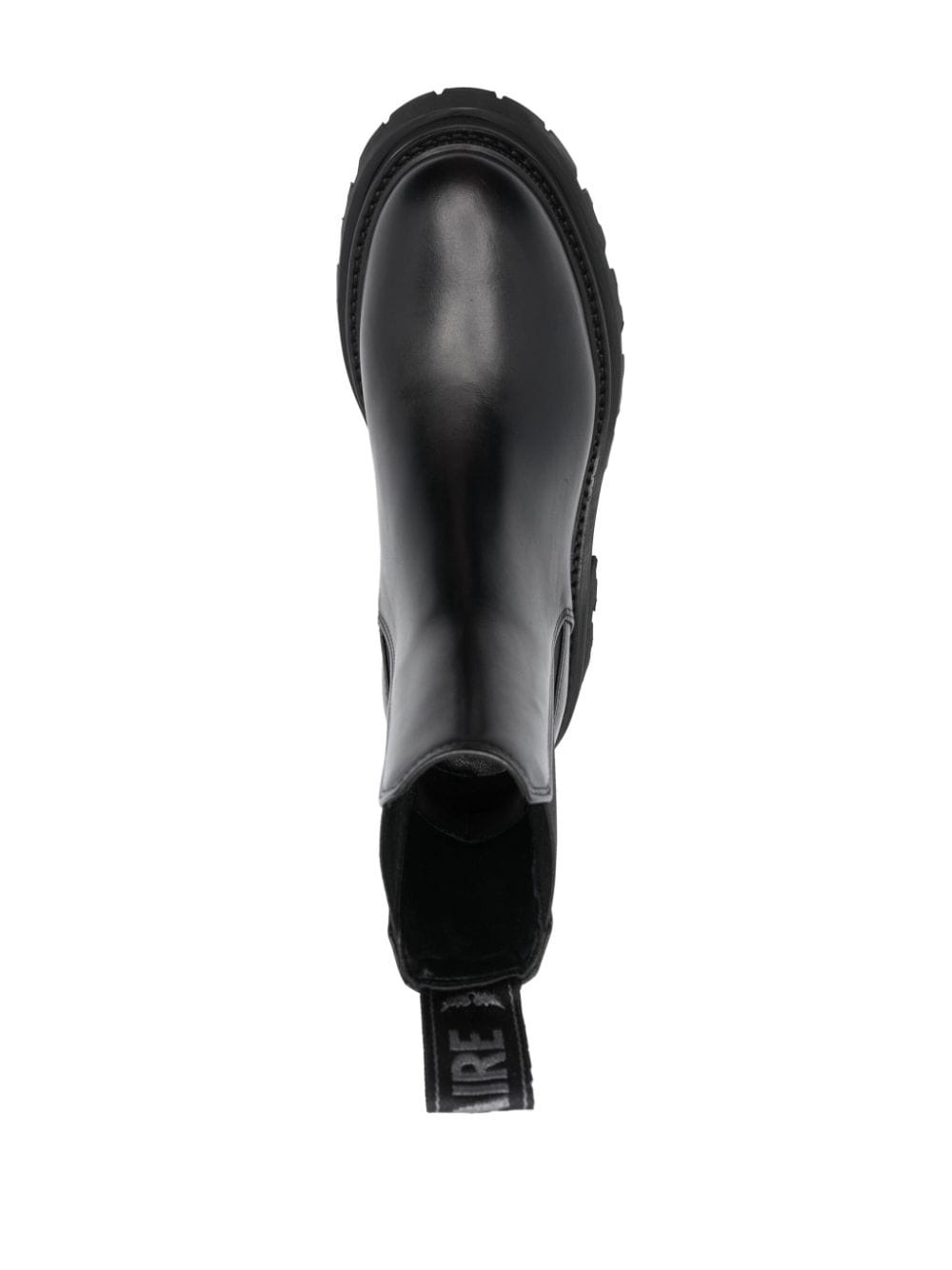 round-toe leather ankle boots - 4
