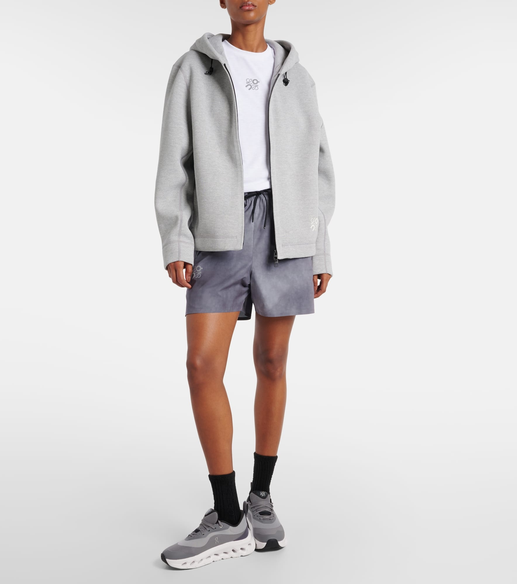 x On logo jersey hoodie - 2