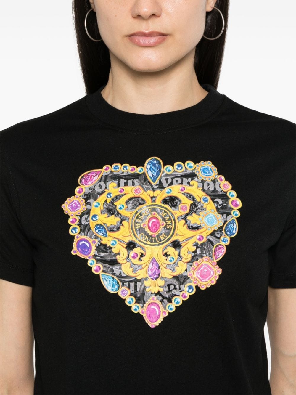 Barocco Heart-print T-shirt - 5