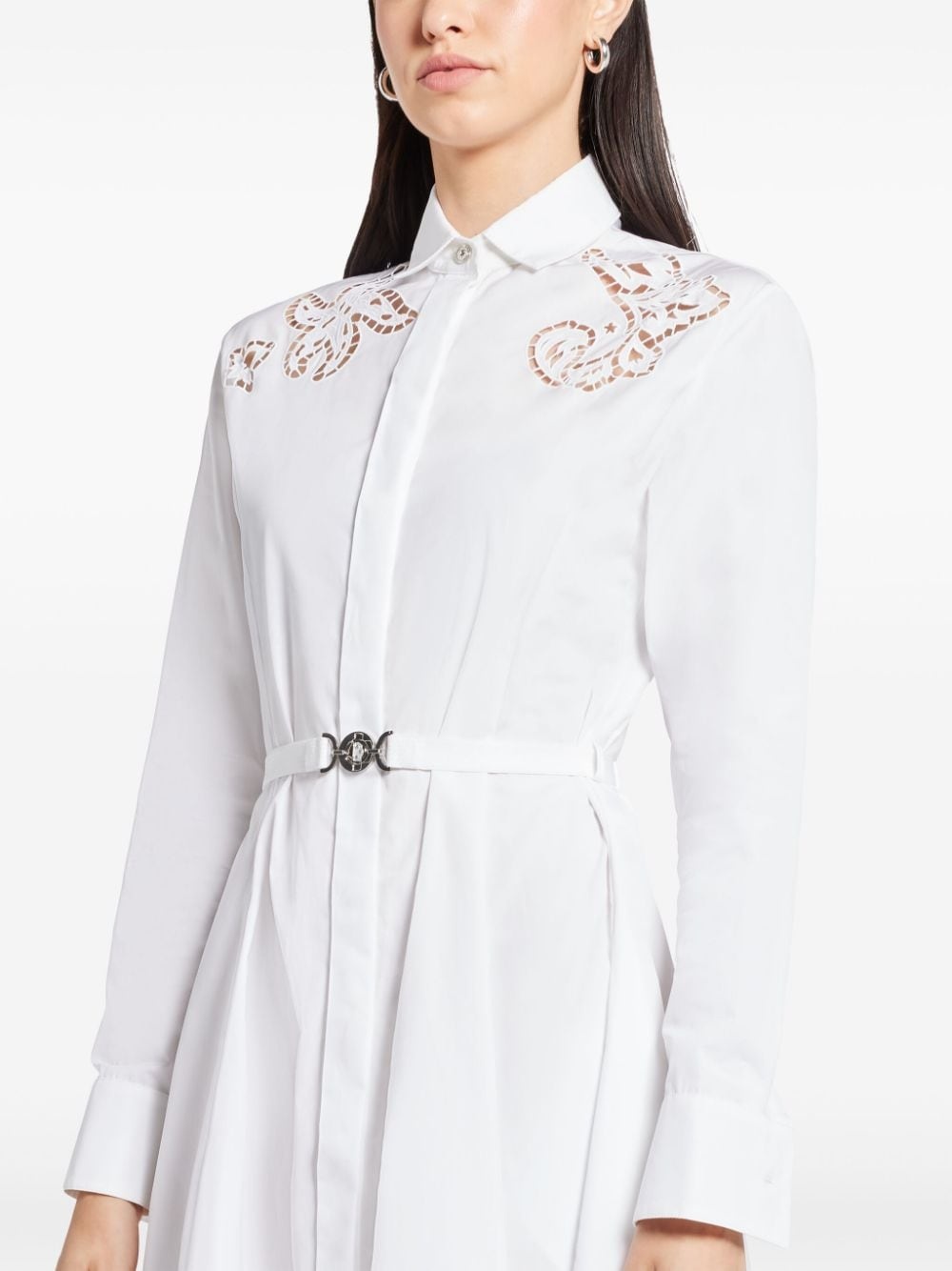 broderie-anglaise cotton shirtdress - 4
