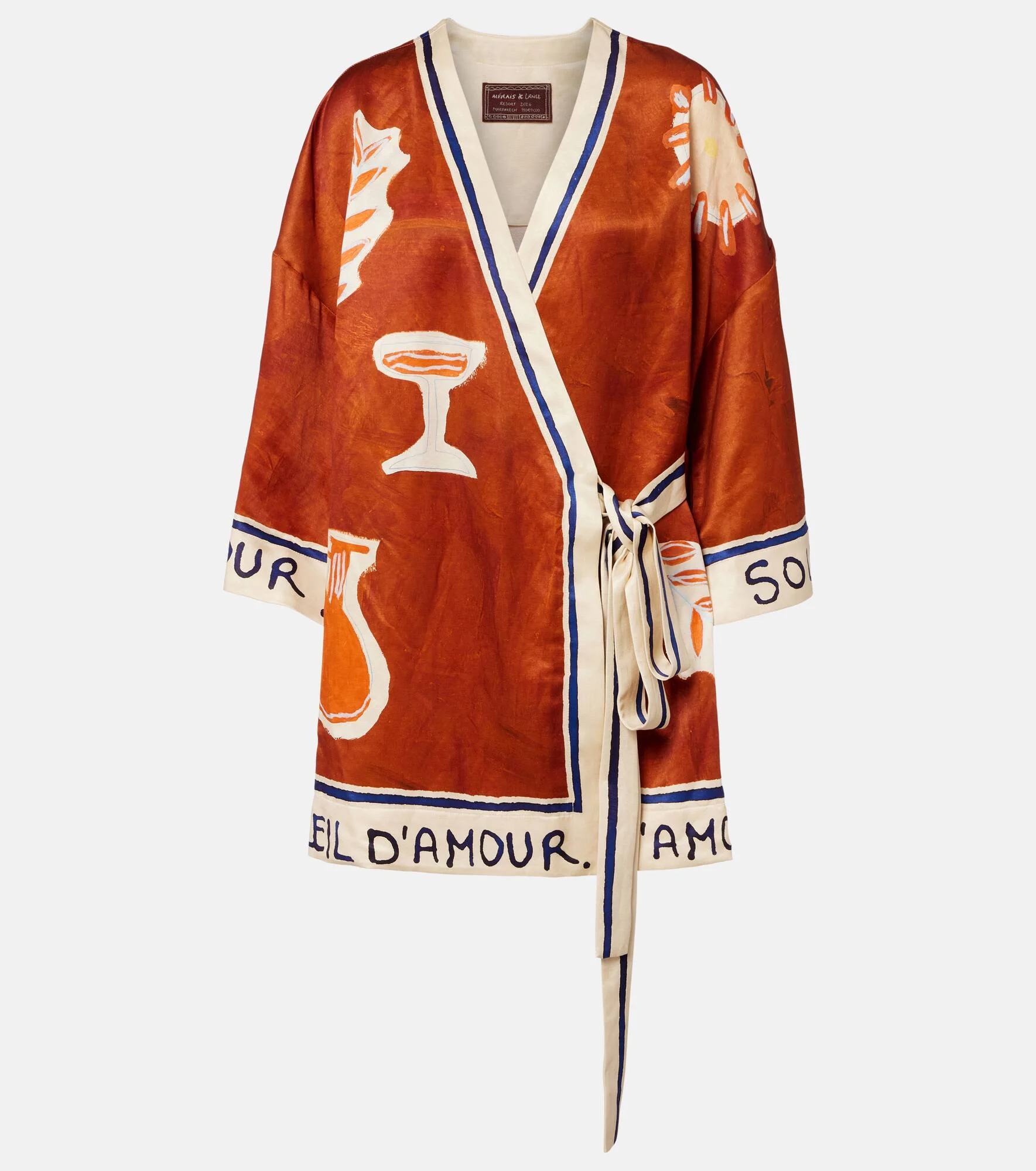 x LRNCE Soleil D'Amour printed wrap dress - 1