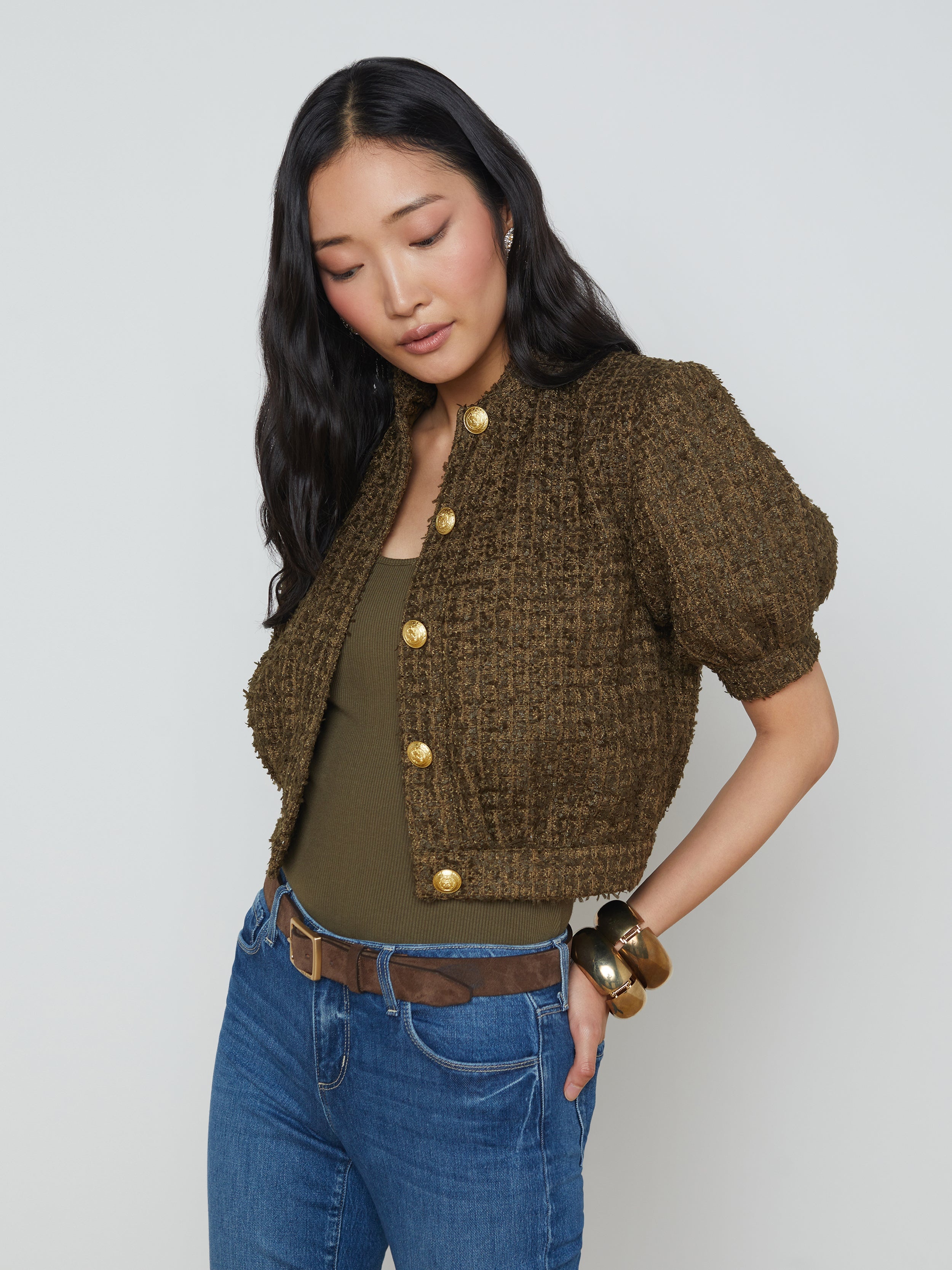 Cove Cropped Tweed Jacket - 3