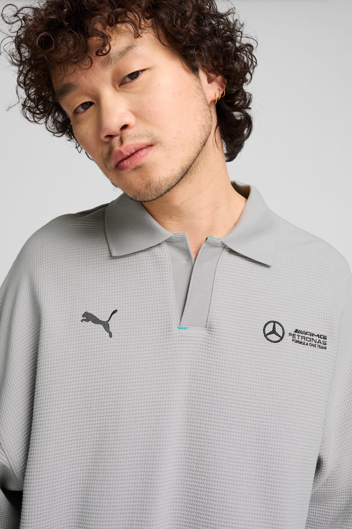 Mercedes-AMG Petronas F1® Men's Long Sleeve Polo - 4