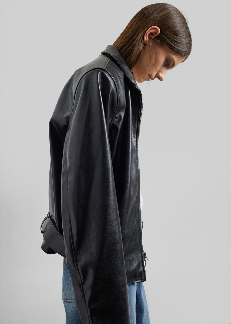 Norbury Faux Leather Jacket - Black 5