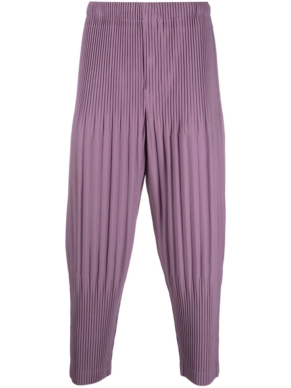 micro-pleated tapered trousers - 1