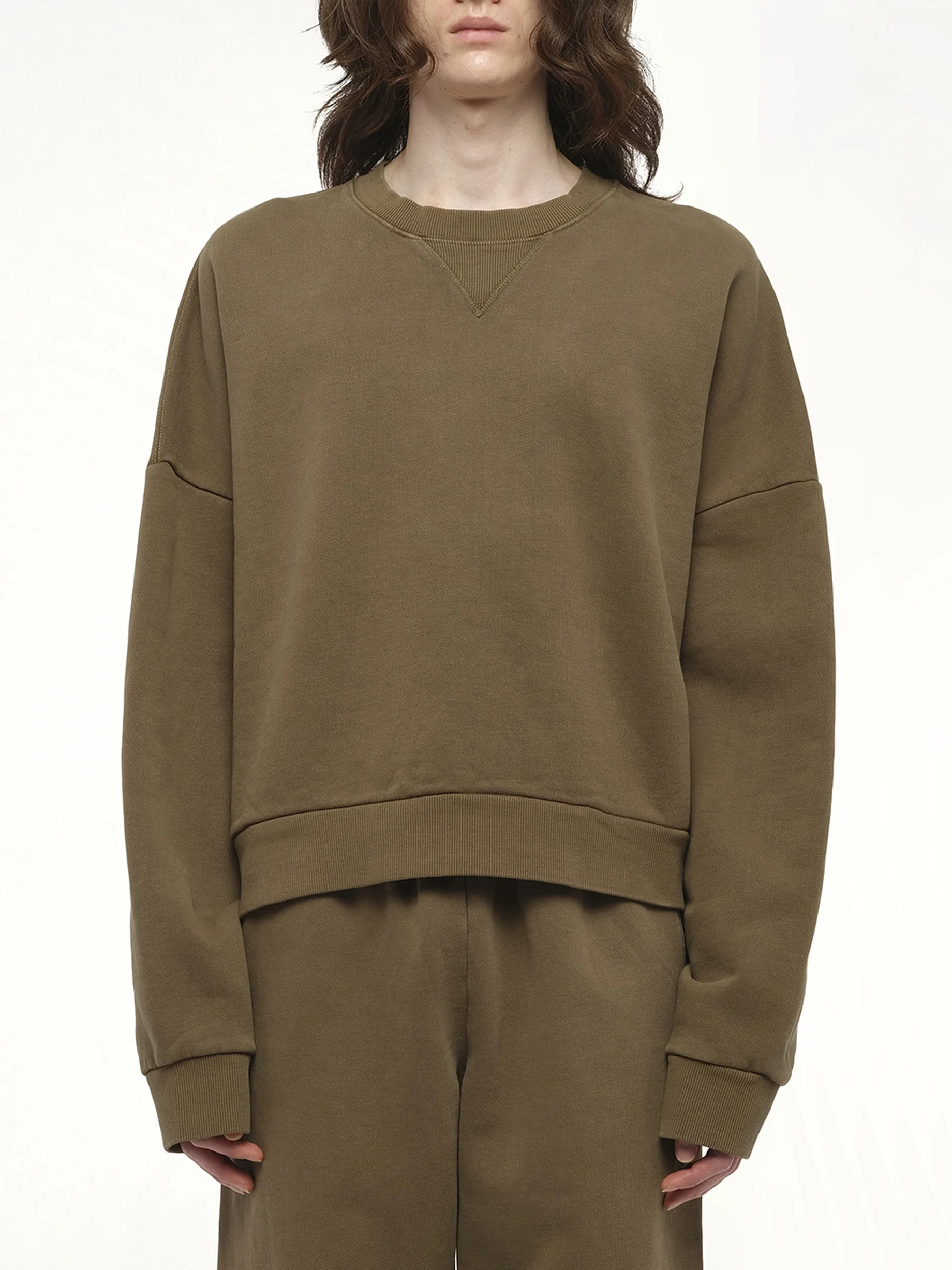 Box Sweatshirt in Military - 1