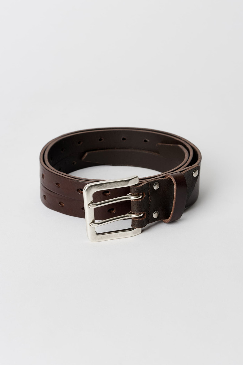 Split Belt Oily Brown Leather 1
