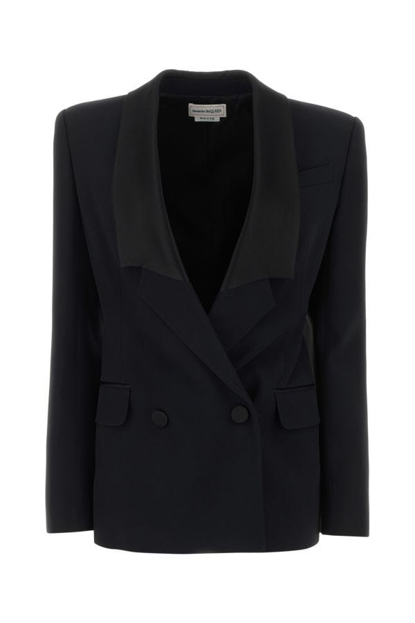 Alexander McQueen Alexander Mcqueen Woman Black Twill Blazer