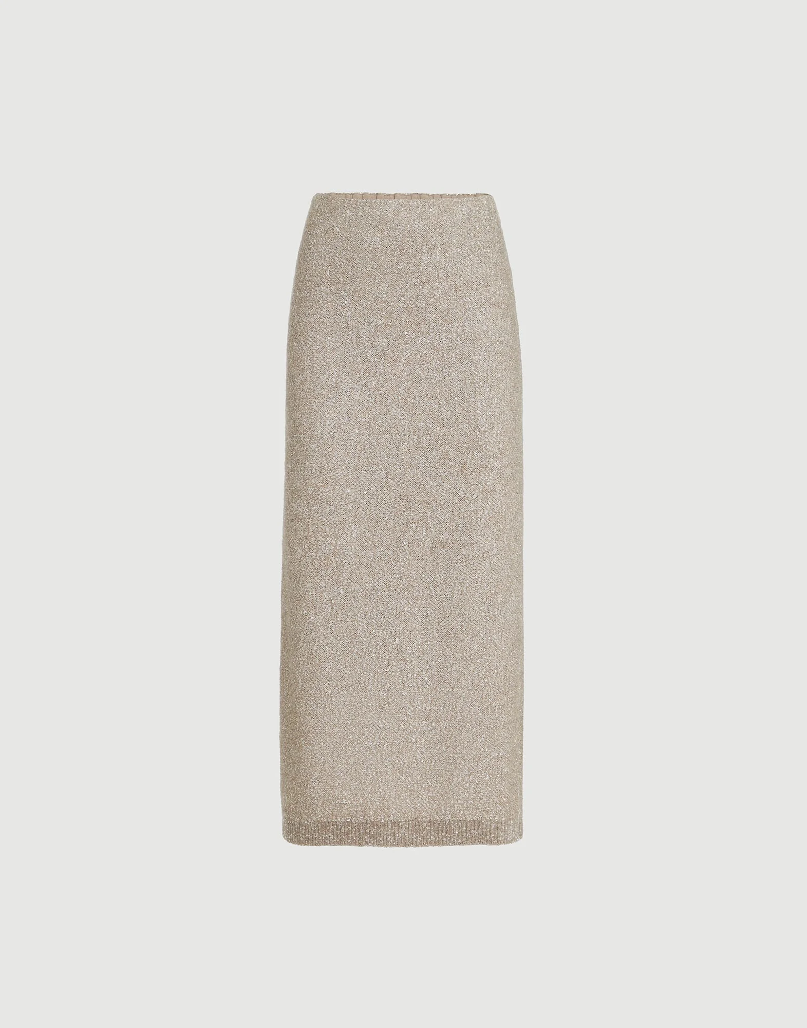 Mohair and wool dazzling texture skirt with monili - 1