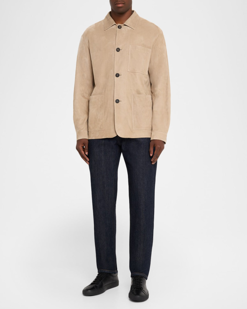 CORNELIANI Men's Lamb Suede Three-Pocket Shirt Jacket outlook