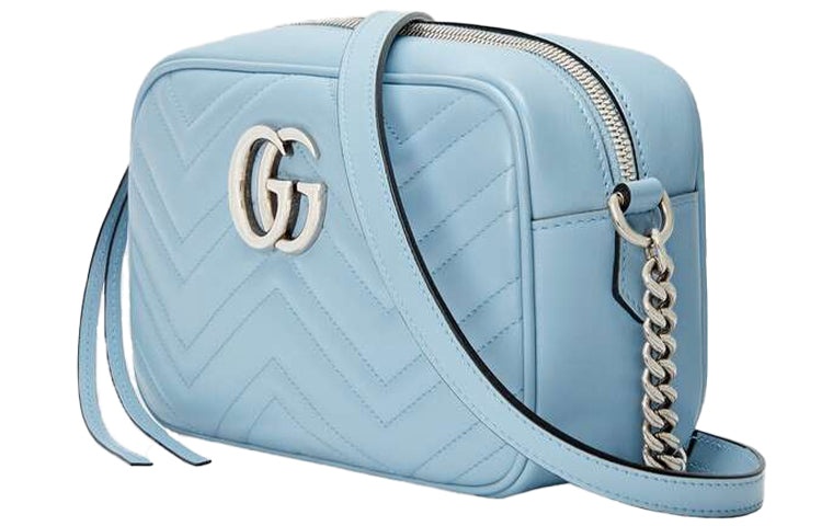 (WMNS) Gucci GG Marmont Series Bag Small-Size Blue 447632-DTD1Y-4928 - 2