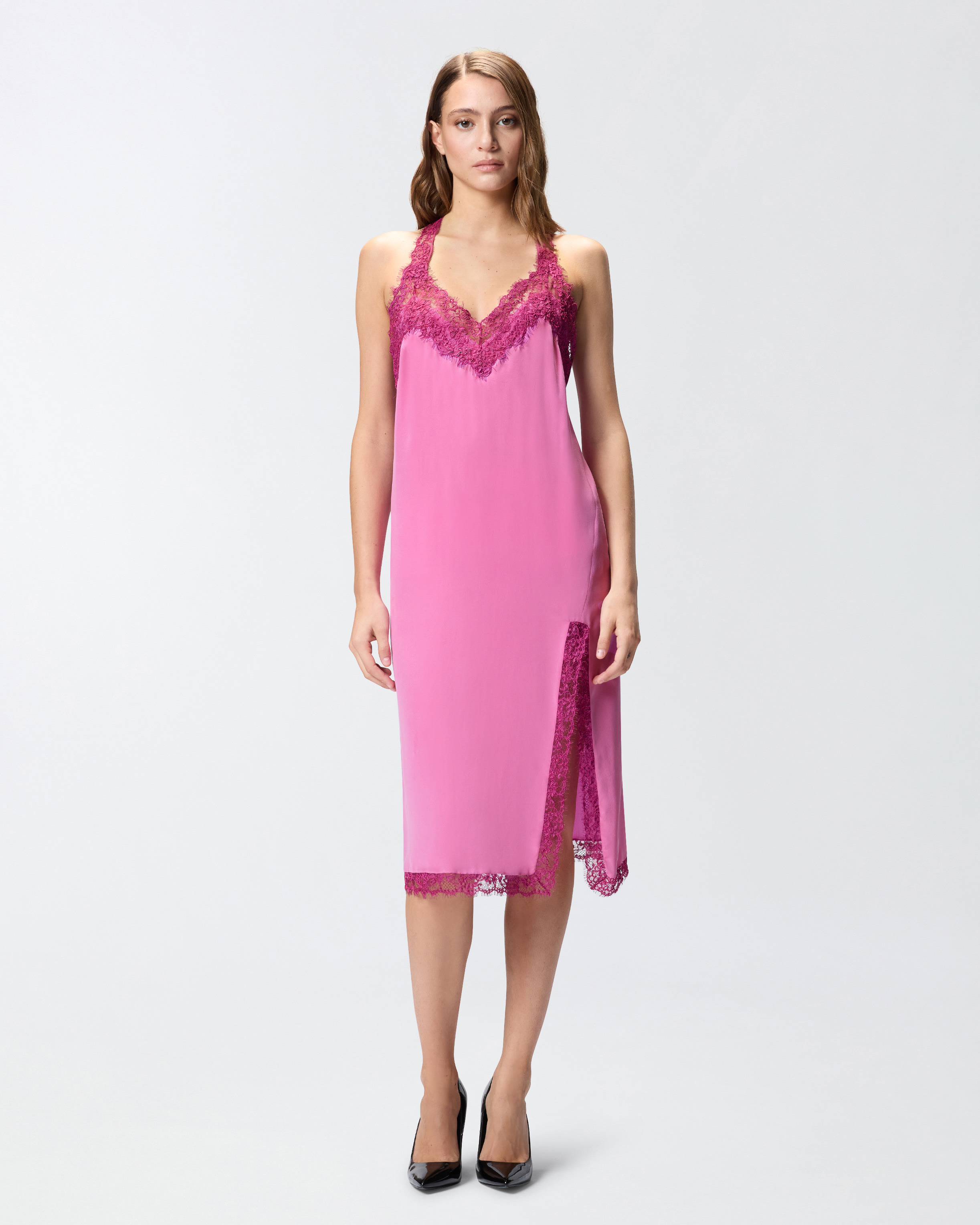 SILK AND LACE LINGERIE DRESS - 3