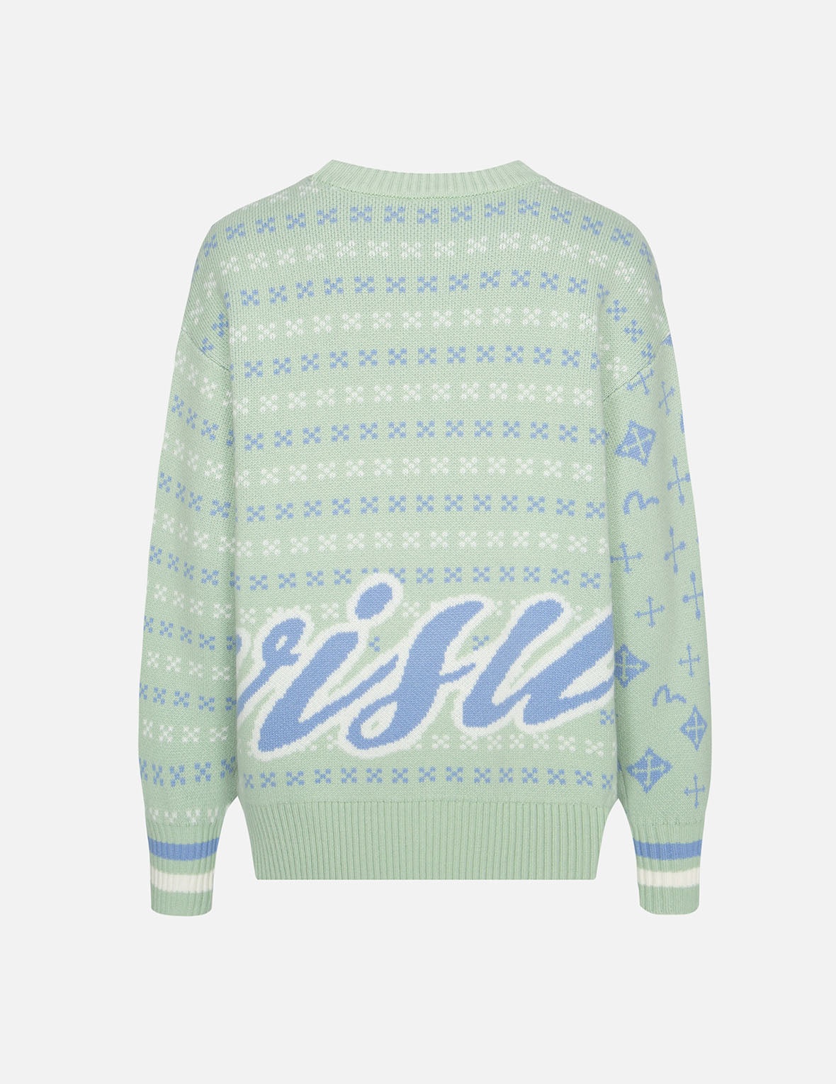 Logo Calligraphy Jacquard Knitted Sweater - 2
