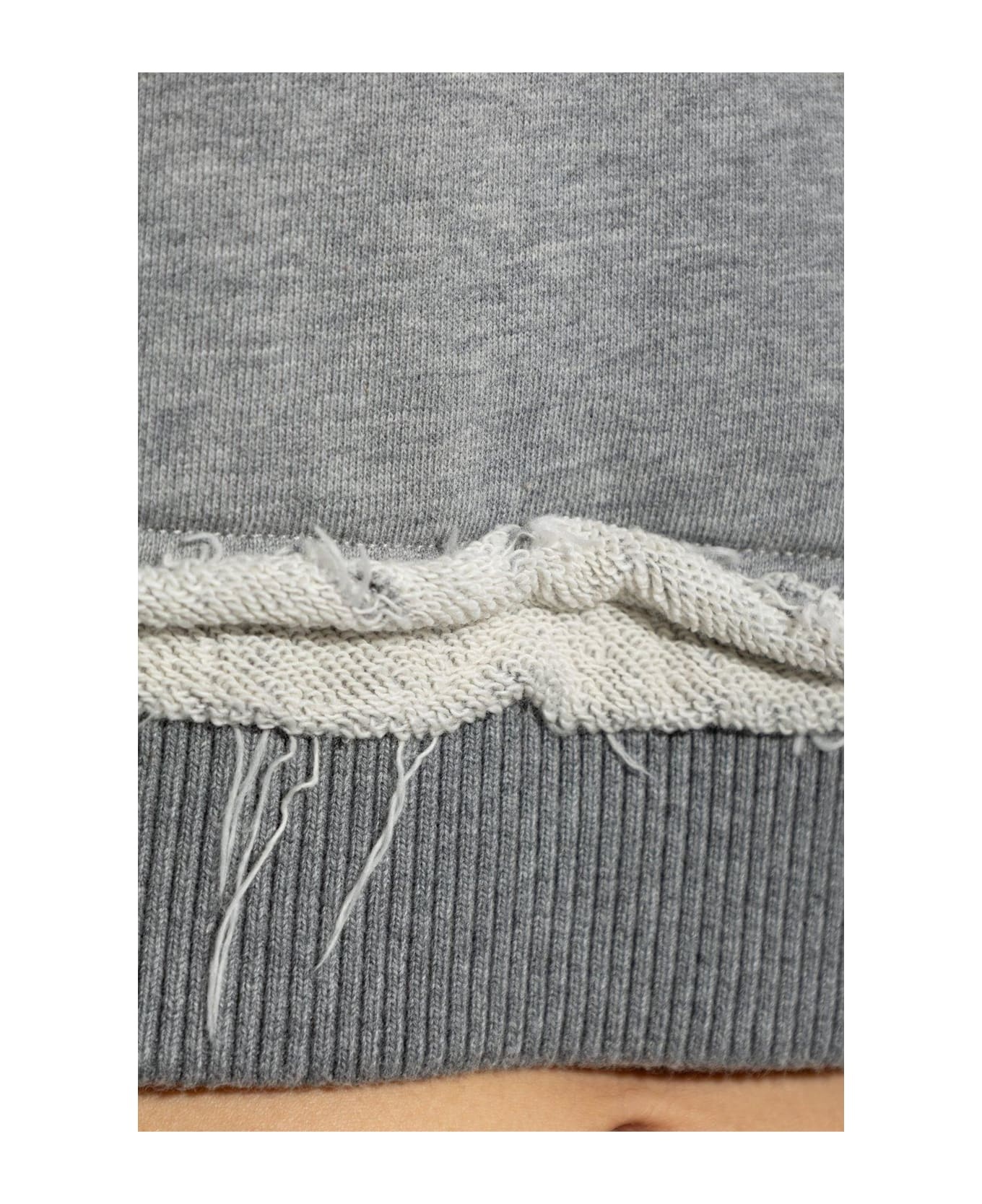 Drawstring Distressed Cropped Hoodie - 4