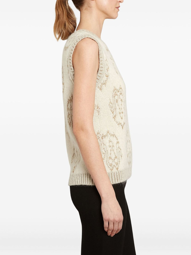 Ikat-pattern sleeveless vest 3
