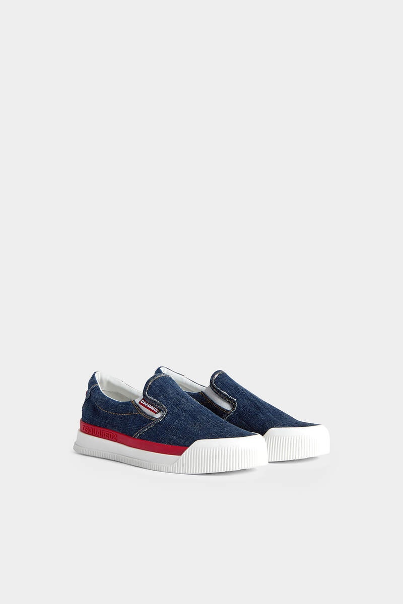 NEW JERSEY DENIM SLIP ON SNEAKERS - 2